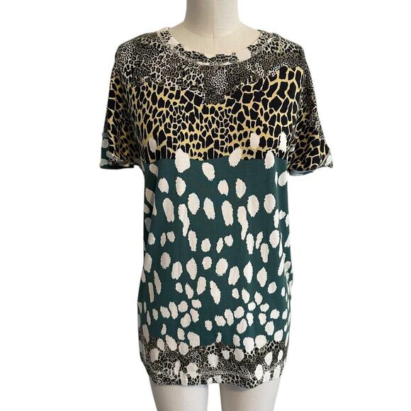 NWOT Karen Walker Runaway Animal Print T-shirt Size 2 S/M - Picture 2 of 8